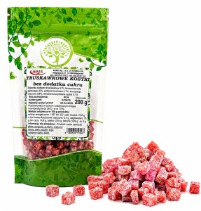 Truskawkowe kostki bez cukru 200g 