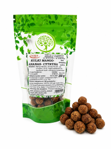 Kulki mango- ananas- cytryna bez cukru 200g
