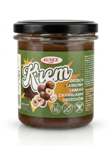 Krem z orzechów laskowych i kakao crunch 300 g 