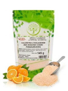 Galaretka z kolagenem bez dodatku cukru pomarańczowa 145g